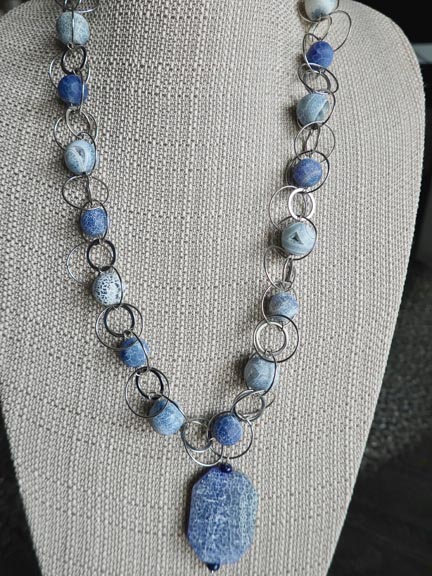 Blue Agate & Silver 1