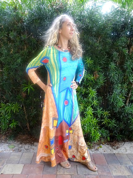 Abstract Maxi Dress