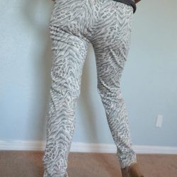 Grey Print slacks 1