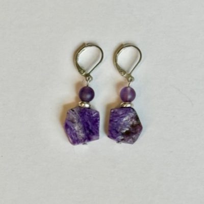 Charoite earrings