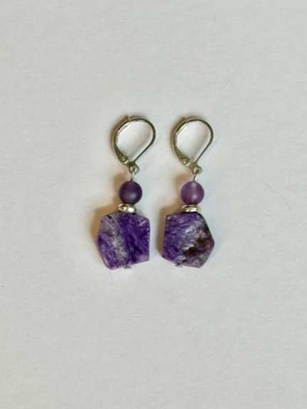 Charoite earrings