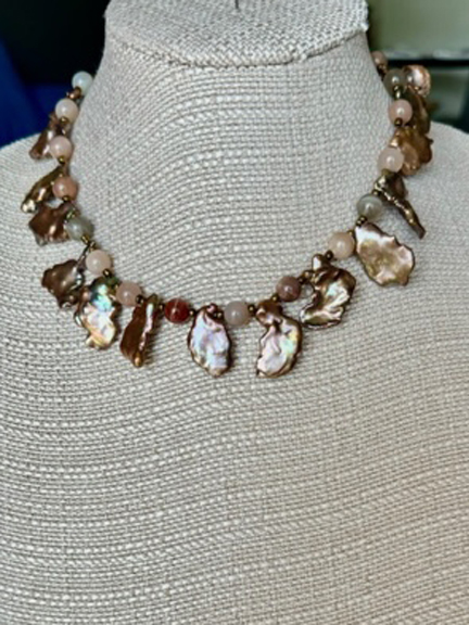 Copper Cornflake Pearls